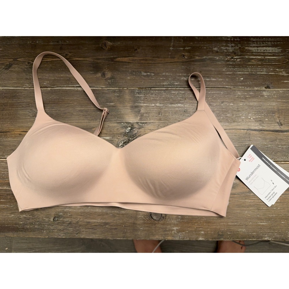 Lululemon Wundermost Ultra Soft Nulu Adjustable T-Shirt Bra 38C Misty Shell NEW